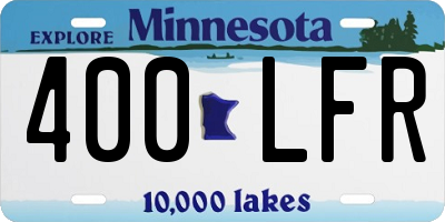 MN license plate 400LFR