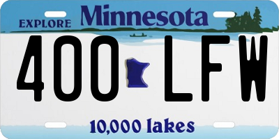 MN license plate 400LFW