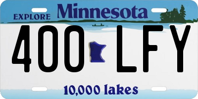 MN license plate 400LFY