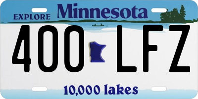 MN license plate 400LFZ