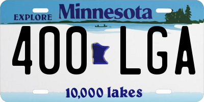 MN license plate 400LGA