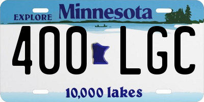 MN license plate 400LGC