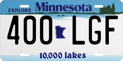 MN license plate 400LGF