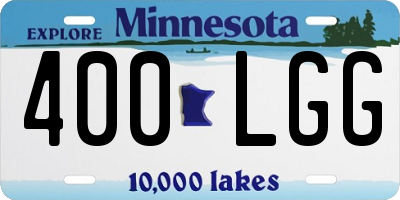 MN license plate 400LGG