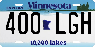 MN license plate 400LGH