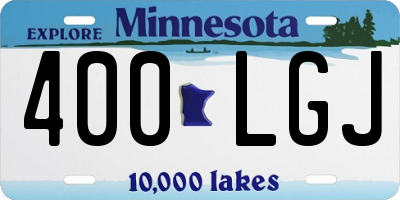 MN license plate 400LGJ
