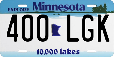 MN license plate 400LGK