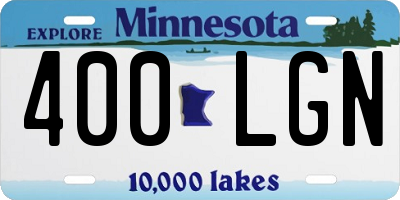 MN license plate 400LGN