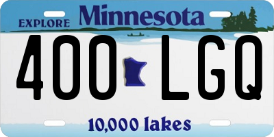 MN license plate 400LGQ