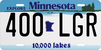 MN license plate 400LGR