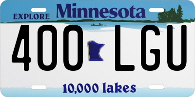 MN license plate 400LGU