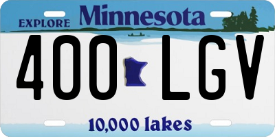 MN license plate 400LGV
