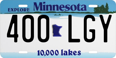 MN license plate 400LGY