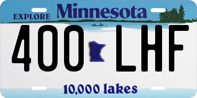 MN license plate 400LHF