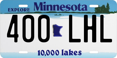 MN license plate 400LHL