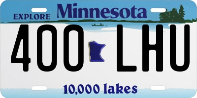 MN license plate 400LHU