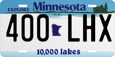 MN license plate 400LHX