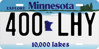 MN license plate 400LHY