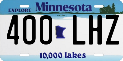 MN license plate 400LHZ