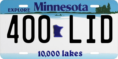 MN license plate 400LID