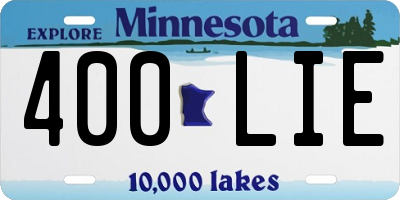 MN license plate 400LIE