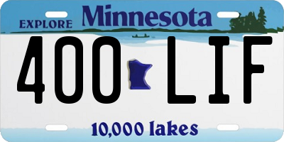 MN license plate 400LIF