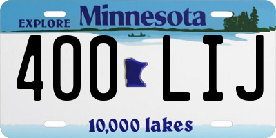 MN license plate 400LIJ