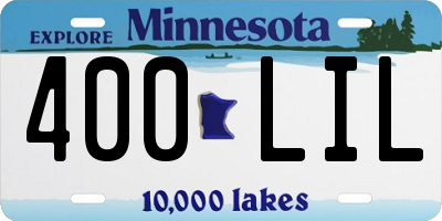 MN license plate 400LIL