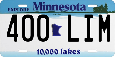 MN license plate 400LIM