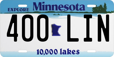 MN license plate 400LIN