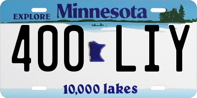 MN license plate 400LIY