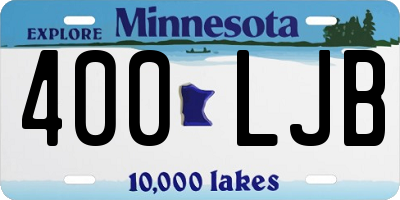 MN license plate 400LJB