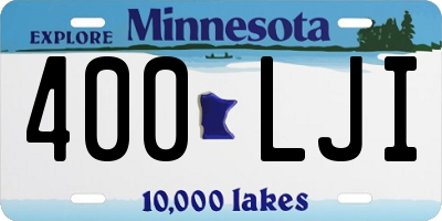MN license plate 400LJI