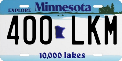 MN license plate 400LKM