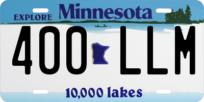 MN license plate 400LLM