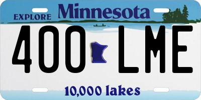 MN license plate 400LME