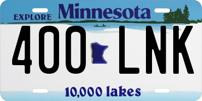 MN license plate 400LNK