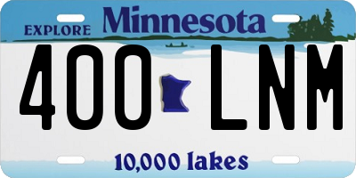 MN license plate 400LNM