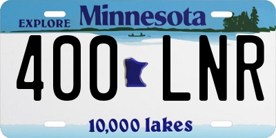 MN license plate 400LNR