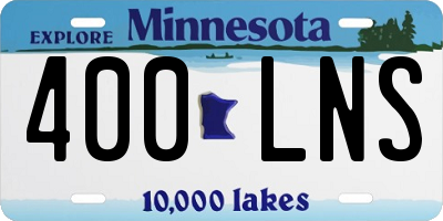 MN license plate 400LNS
