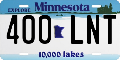 MN license plate 400LNT