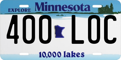 MN license plate 400LOC