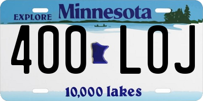 MN license plate 400LOJ