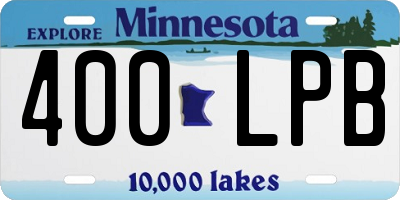 MN license plate 400LPB