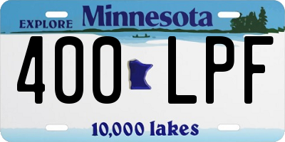 MN license plate 400LPF