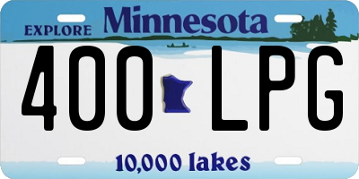 MN license plate 400LPG