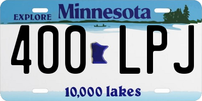 MN license plate 400LPJ