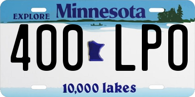 MN license plate 400LPO
