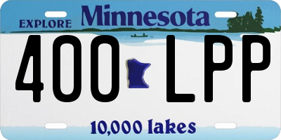 MN license plate 400LPP