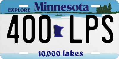 MN license plate 400LPS